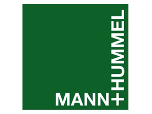 Mann+Hummel weißer Schriftzug auf grünem Viereck